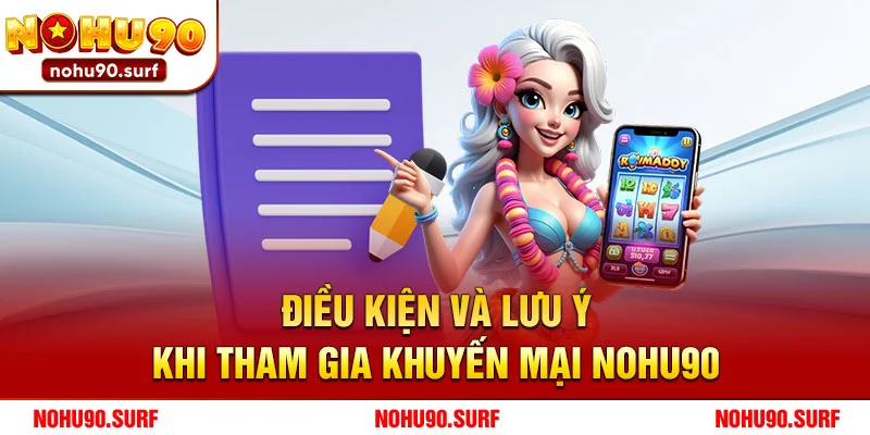 Điều kiện và lưu ý khi tham gia khuyến mại Nohu90